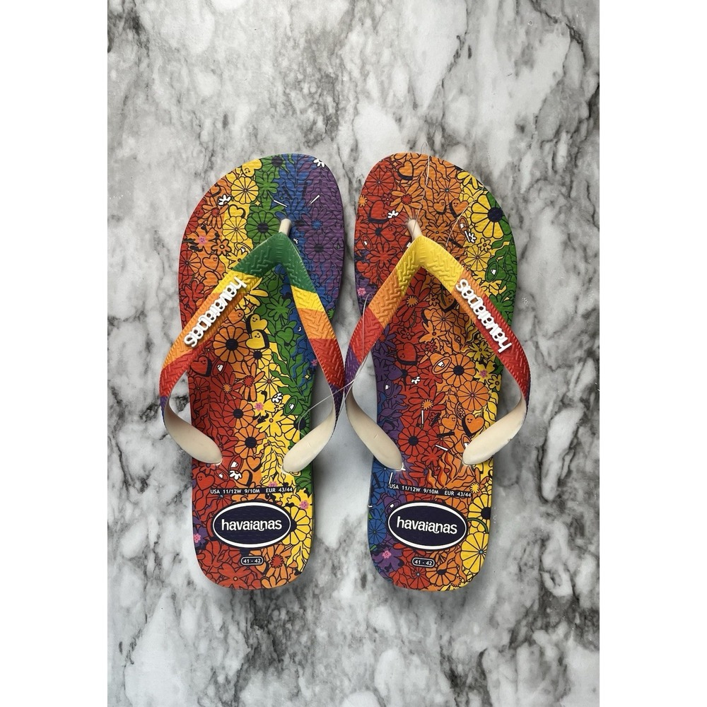 Havaianas NWT Flip‎ Flops Top Pride Sole US Mens 8/9 Women's 10/11 EUR 41-42